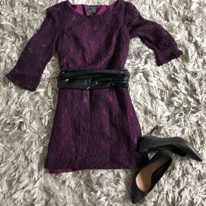 Purple lace knit dress - BIRDS OF NORTH AMERICA